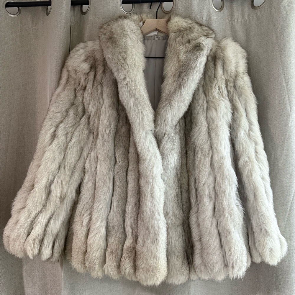 Genuine Vintage Blue Fox Fur coat